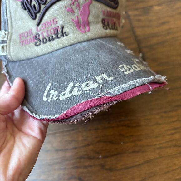 Black Rebel Embroidered Distressed Baseball Unisex Cap - Picture 5 of 7